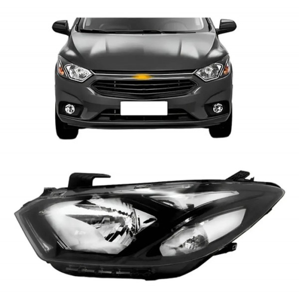 Farol Prisma 2017 2018 2019 2020 Manual Sem Led Friso Preto