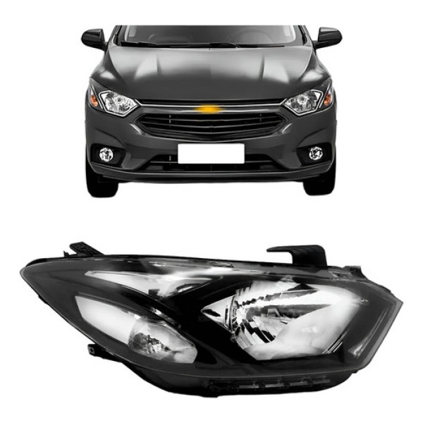 Farol Prisma 2017 2018 2019 2020 Manual Sem Led Friso Preto