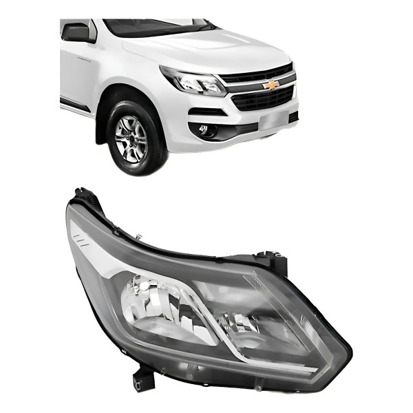 Farol S10 Trailblazer 2017 A 24 Elétrico Com Led Tyc Direit Direito