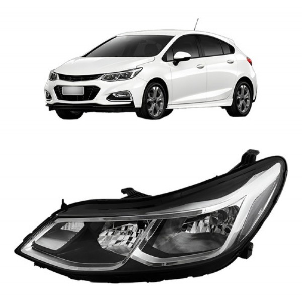 Farol Cruze Lt 2017 A 2022 Manual Sem Led S/ Projetor