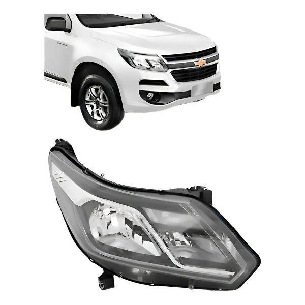 Farol S10 Trailblazer 2017 A 24 Elétrico Com Led Tyc Direit Direito