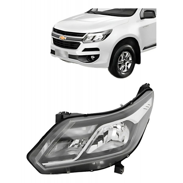 Farol S10 Trailblazer 2017 A 24 Elétrico Com Led Tyc Esquer Esquerdo