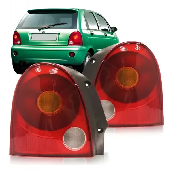 Par Lanterna Sinaleira Traseira Chery Qq 2011 A 2016 Ambos Lados Tricolor