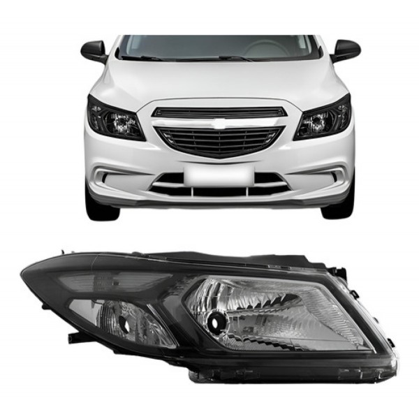 Farol Onix 2012 2013 2014 2015 2016 Manual Máscara Negra