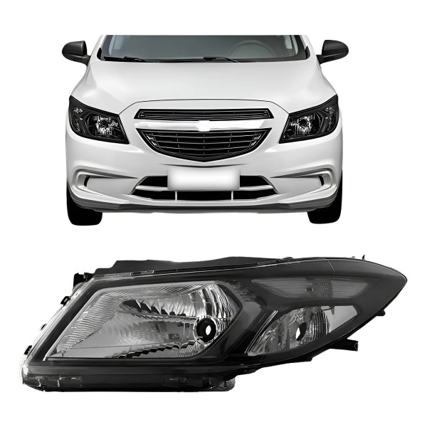 Farol Onix 2012 2013 2014 2015 2016 Manual Máscara Negra