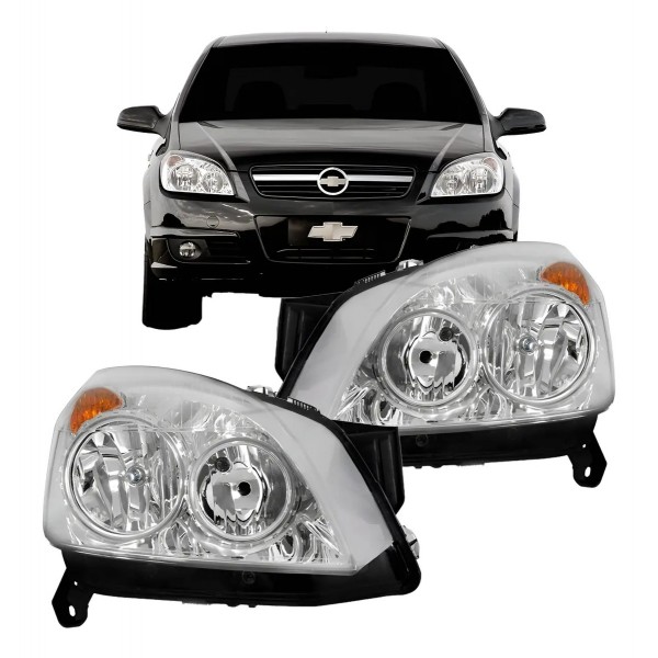 Farol Vectra 2006 2007 2008 Cromado Chevrolet