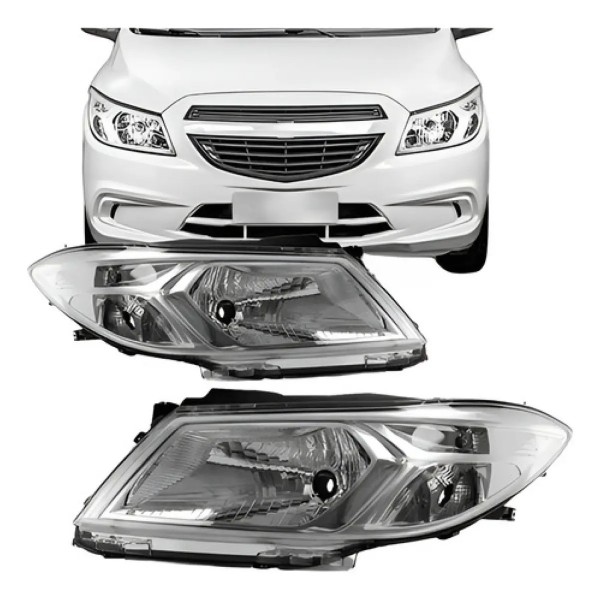 Par Farol Onix Prisma 2013 2014 2015 2016 Cromado C/garantia