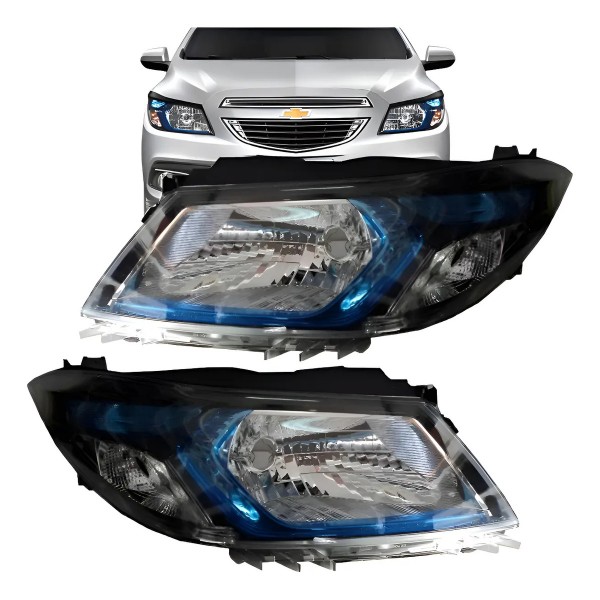Par Farol Onix Prisma Ltz Joy Mascara Azul 2013 2014 A 2016 Direito
