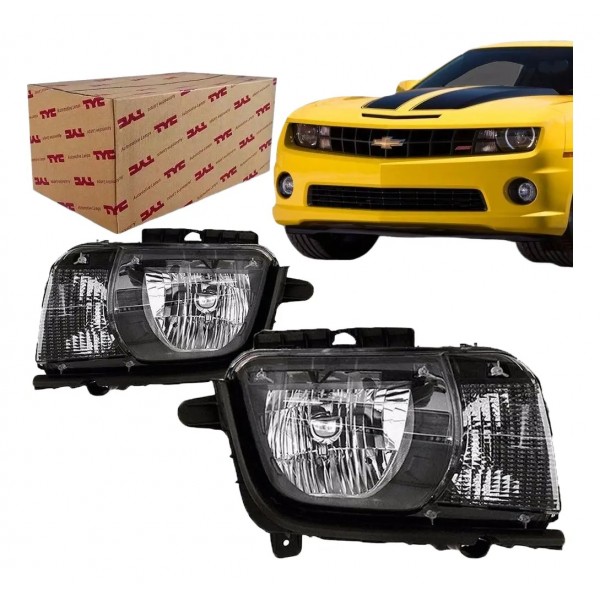 Farol Camaro 2010 2011 2013 2012 2013 Mascara Negra Tyc