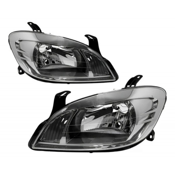 Par Farol Chevrolet Celta Prisma 2007 Á 2012 Fumê Claro.