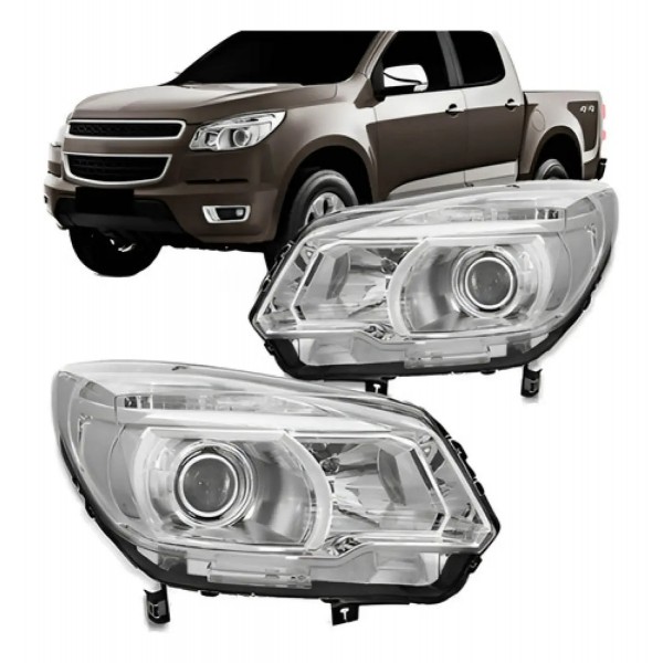Par Farol S10 2012 2013 2014 2015 2016 Eletrico Com Projetor