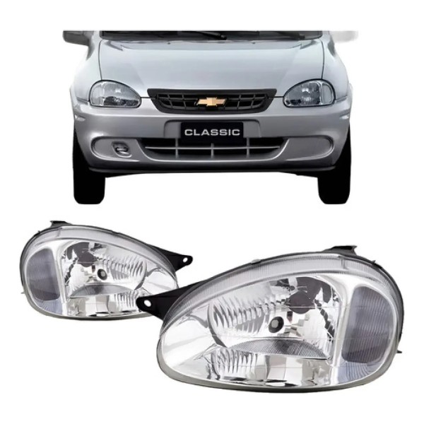 Farolete Corsa 2000 2001 2002 Carcaça Cinza Cromado Promoç