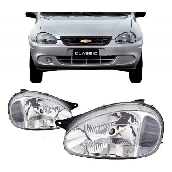 Farolete Corsa 2000 2001 2002 Carcaça Cinza Cromado Promoç