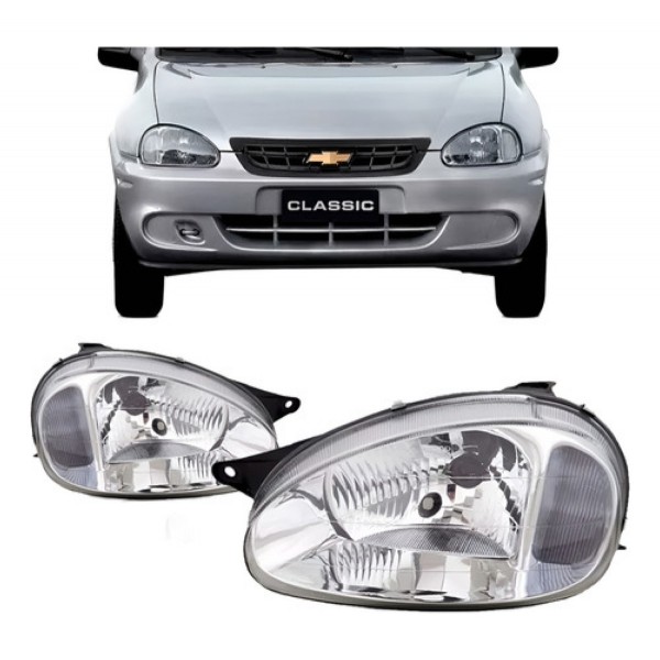 Farolete Corsa 2000 2001 2002 Carcaça Cinza Cromado Promoç