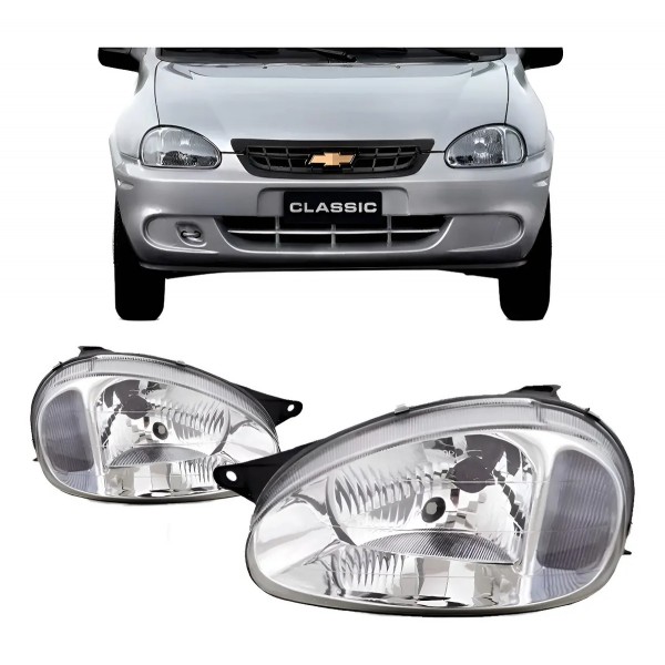 Farolete Corsa 2000 2001 2002 Carcaça Cinza Cromado Promoç