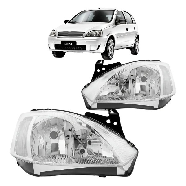 Farolete Corsa Montana 2003 2004 2005 06 2007 Cromado Manual
