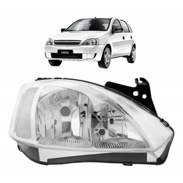 Farol Corsa Montana 2003 2004 2005 2006 2007 Cromado Manual