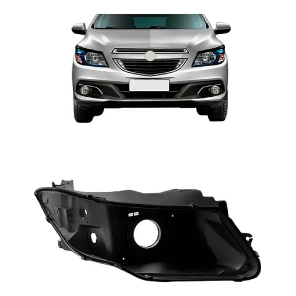 Carcaça Farol Dianteiro Para Chevrolet Onix 2013 2014 A 201