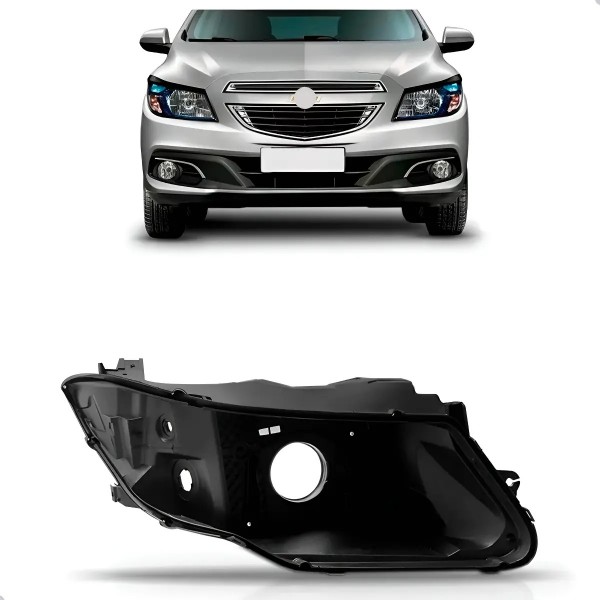 Carcaça Farol Dianteiro Para Chevrolet Onix 2013 2014 A 201