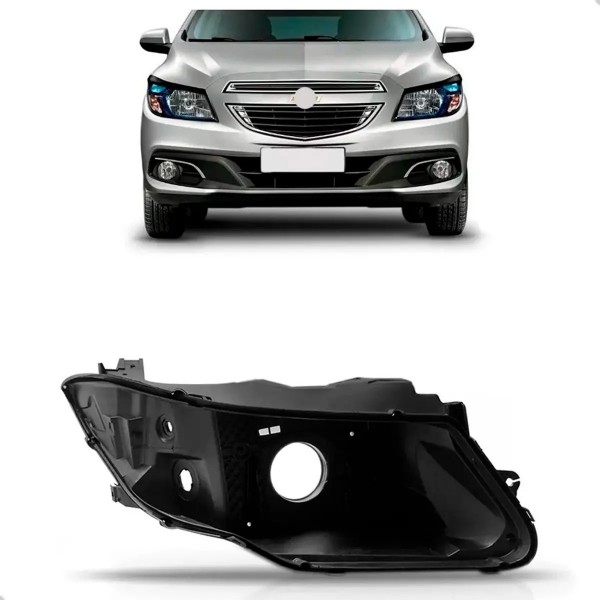 Carcaça Farol Dianteiro Para Chevrolet Onix 2013 2014 A 201