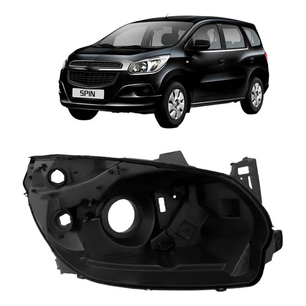 Carcaça Farol Spin 2012 2013 2014 2015 2016 Manual