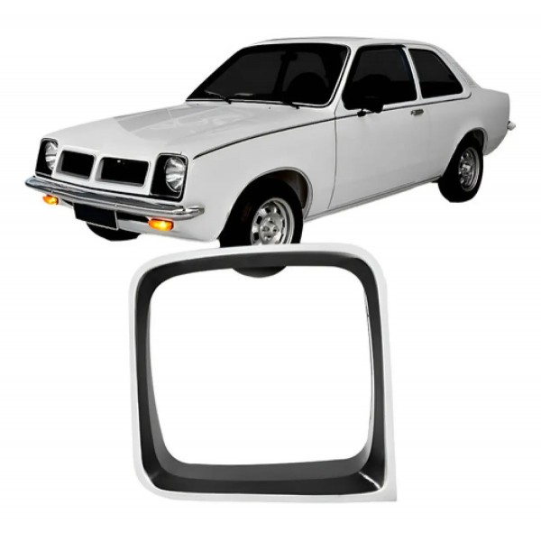 Aro Moldura Farol Chevette 1981 A 1982 Preto Modelo Original