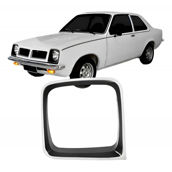 Aro Moldura Farol Chevette 1981 A 1982 Preto Modelo Original