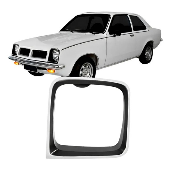 Aro Moldura Farol Chevette 1981 A 1982 Preto Modelo Original
