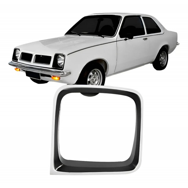 Aro Moldura Farol Chevette 1981 A 1982 Preto Modelo Original