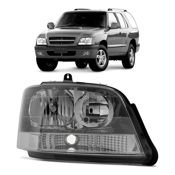 Farol S10 Blazer 2001 02 03 04 05 06 07 08 09 10 2011 Cinza