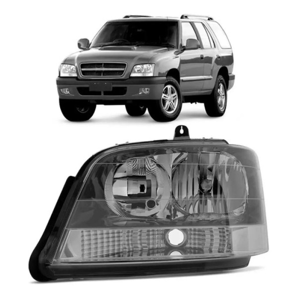 Farol S10 Blazer 2001 02 03 04 05 06 07 08 09 10 2011 Cinza