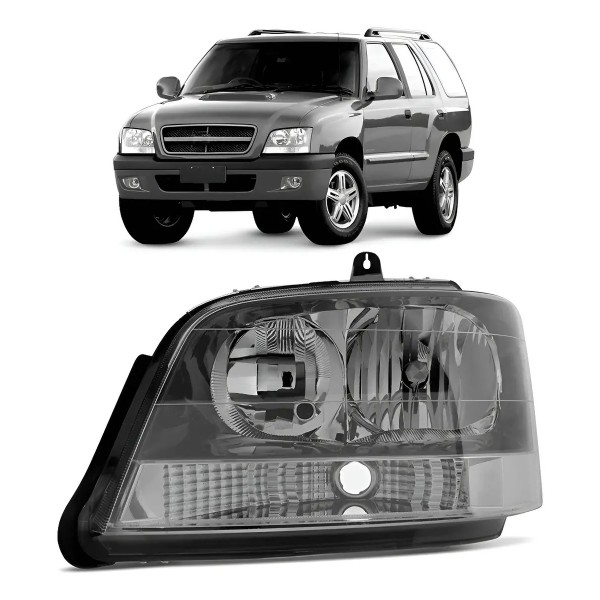 Farol S10 Blazer 2001 02 03 04 05 06 07 08 09 10 2011 Cinza