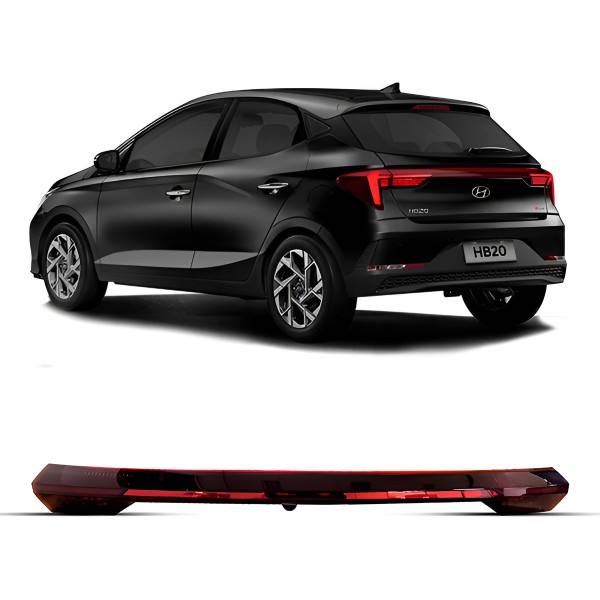 Lanterna Tampa Porta Mala Hb20 Hatch 2023/2026 Com Led - Ambos Lados - Vermelho