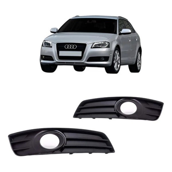 Par Grade Moldura Milha Audi A3 Sportback 2009 10 2011 2012 Preto