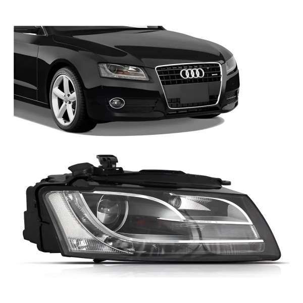 Farol Audi A5 2009 10 2011 Elétrico Com Led Xénon Depo Dir Direito