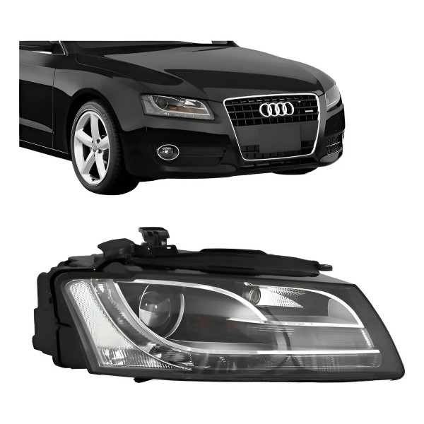 Farol Audi A5 2009 10 2011 Elétrico Com Led Xénon Depo Dir Direito