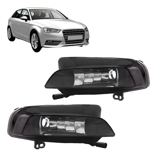 Kit Farol Neblina Auxiliar Audi S3 Hatch 2013 2014 2015 2016 Ocre Direito E Esquerdo