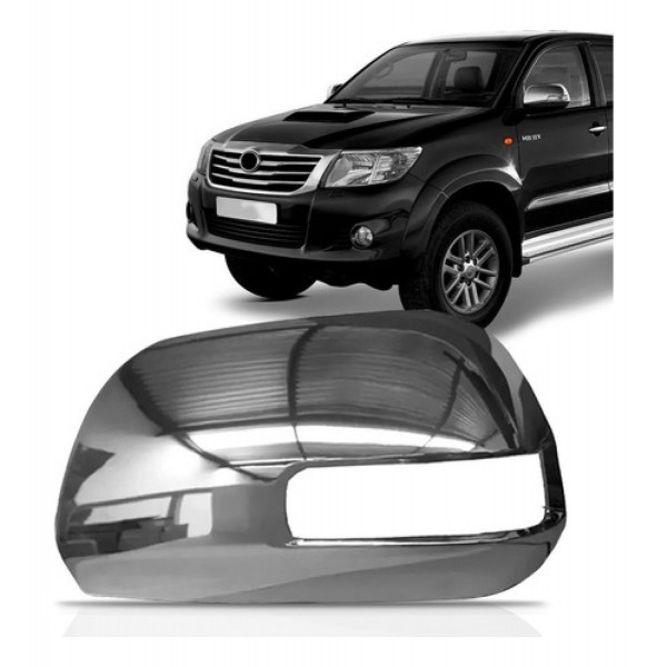 Capa Retrovisor Hilux 2013 2014 2015 2015 Cromado Com Furo