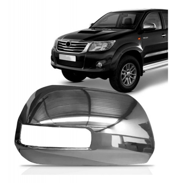 Capa Retrovisor Hilux 2013 2014 2015 2015 Cromado Com Furo