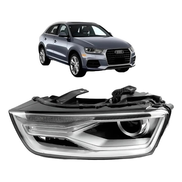 Farol Para Audi Q3 2015 2016 2017 2018 Eletrico Com Led Drl