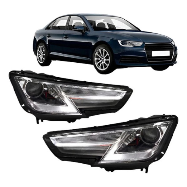 Par Farol Dianteiro Audi A4 2015 2016 2017 2018 Elétrico