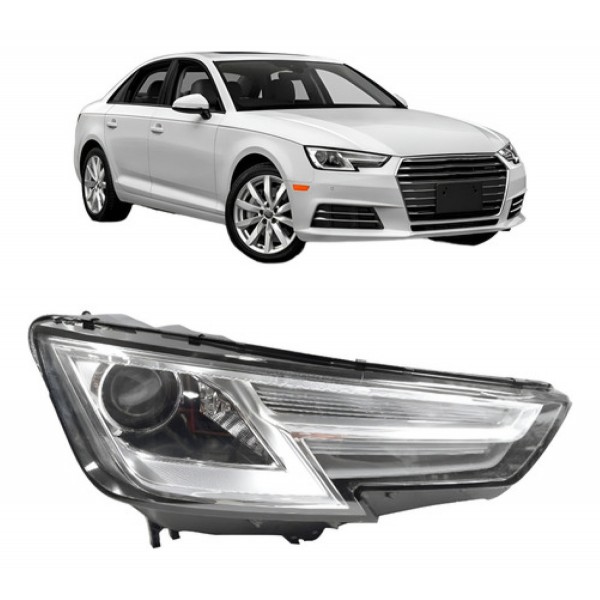 Farol Audi A4 2016 A 2019 Elétrico C/ Motor C/ Led