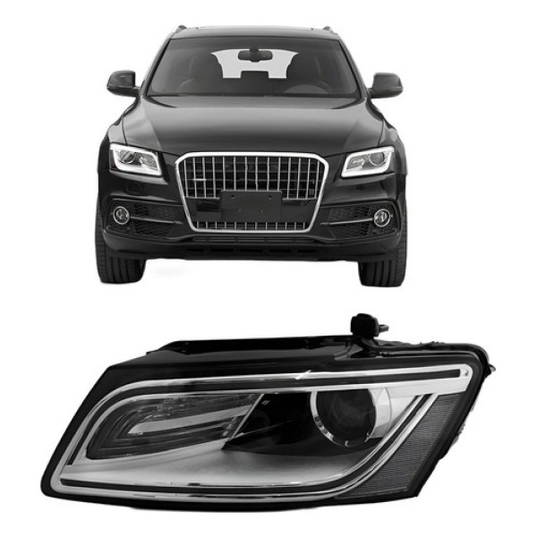 Farol Para Audi Q5 2013 A 2016 Eletrico Com Led Com Motor