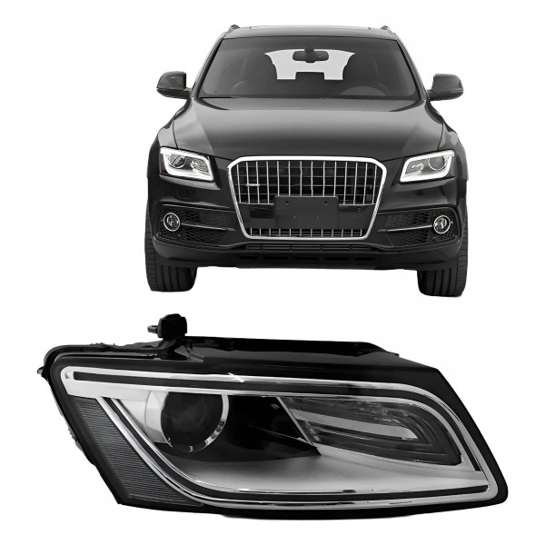 Farol Para Audi Q5 2013 A 2016 Eletrico Com Led Com Motor