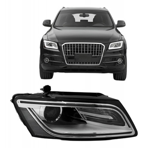 Farol Para Audi Q5 2013 A 2016 Eletrico Com Led Com Motor