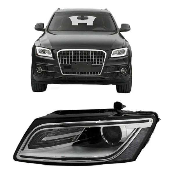 Farol Para Audi Q5 2013 A 2016 Eletrico Com Led Com Motor