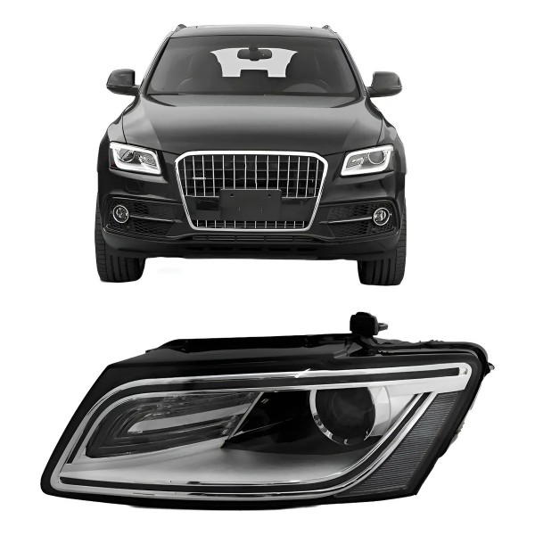 Farol Para Audi Q5 2013 A 2016 Eletrico Com Led Com Motor