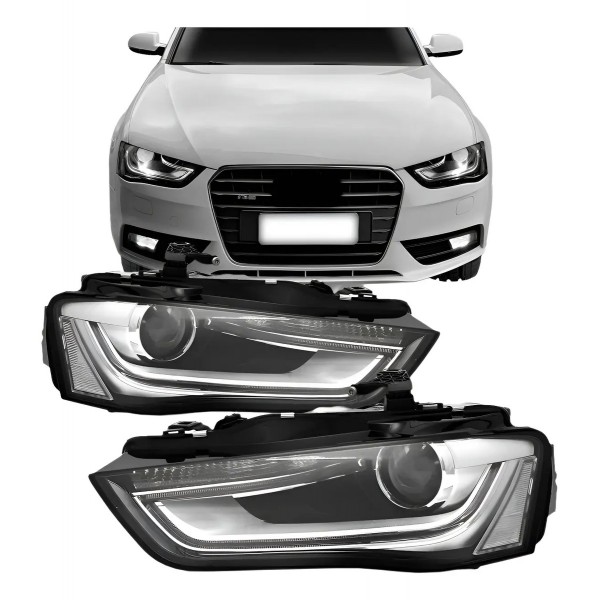 Farol Audi A4 2013 2014 2015 2016 Elétrico Com Motor Tyc