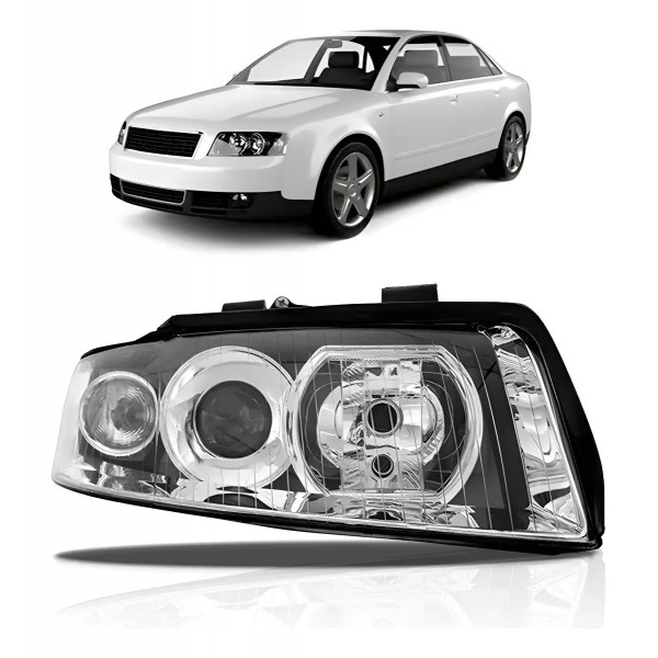 Farol Audi A4 2001 A 2004 Eletrico