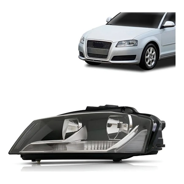 Farol Audi A3 2008 2009 2010 2011 2012 Elétrico Com Motor